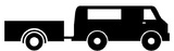 Varebil og pickup med henger
