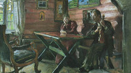 Harriet Backer: Kolbotnstua, 1896 (utsnitt) Harriet Backer: Kolbotnstua, 1896 (utsnitt)