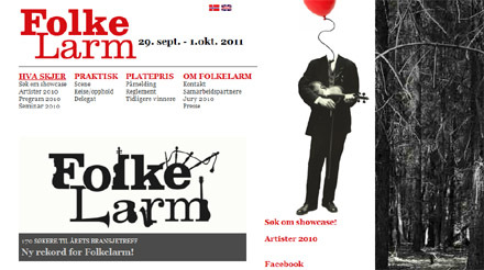 Skjermbilde på Folkelarm