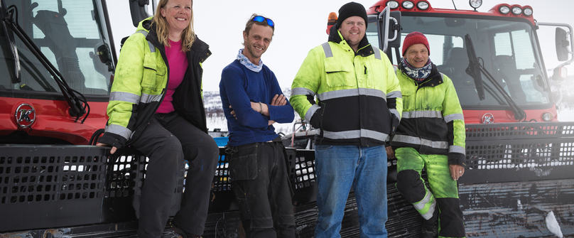 Løypekøyrarane vinter 2017 Foto: Stine Prøitz Jørgensen Løypekøyrarane vinter 2017