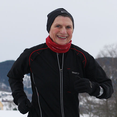 Vera Nystad satte ny norsk aldersrekord i Maratonkarusellen i Bergen 23.januar 2010