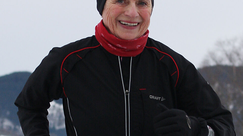 Vera Nystad satte ny norsk aldersrekord i Maratonkarusellen i Bergen 23.januar 2010