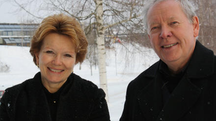 Påtroppande styreleiar Rita Eckbo og ordførar Arne Storhaug Foto: Hilde K. Pedersen