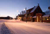 Båtsfjord sentrum i vinterdrakt