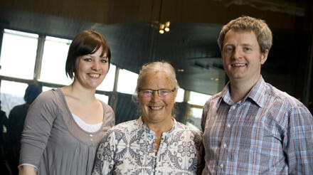 Mari Skeie Ljones (nestleiar), Maria Høgetveit Berg (leiar) og Nils Øyvind Bergset (nestleiar)