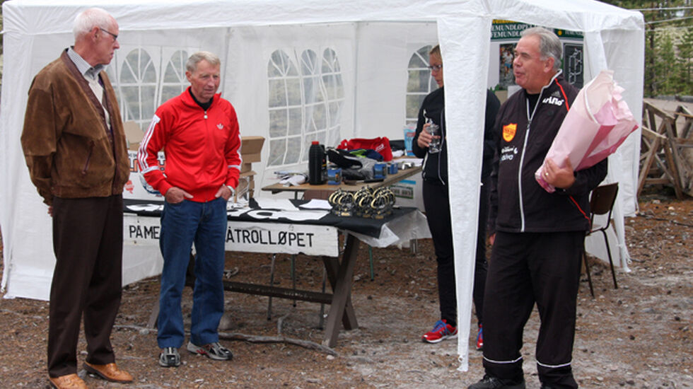 Tre meget sentrale personer i Femundløpets historie ved 40-årsjubiléet i 2007 (fra venstre): Magne Martinsen, IL Trysilgutten,  Bjørn Tvedt, Veldre Friidrett - og Mr. Ren-Eng, Bo Berndtsson. 