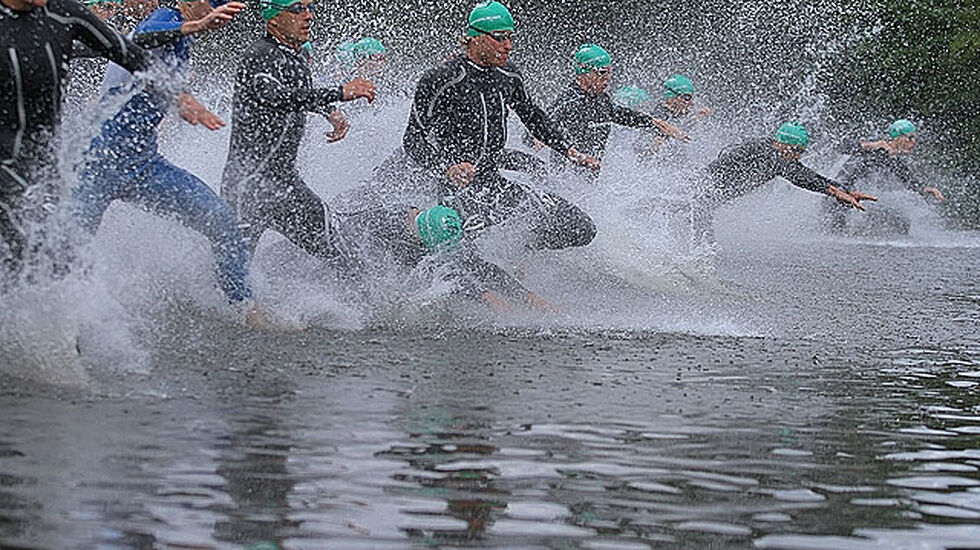 Starten i Oslo Triatlon 2011.  Foto: Heming Leira