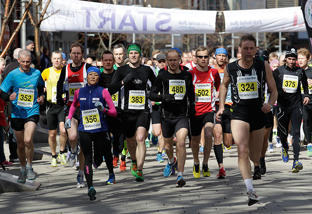 Starten på halvmaraton i 2013. Foto:Per Inge Oestmoen