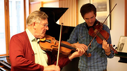 Saman med Tor Esepen Aspaas, set Sven Nyhus og Olav Luksengård Mjelva set saman ein konsert til Landskappleiken på Røros.