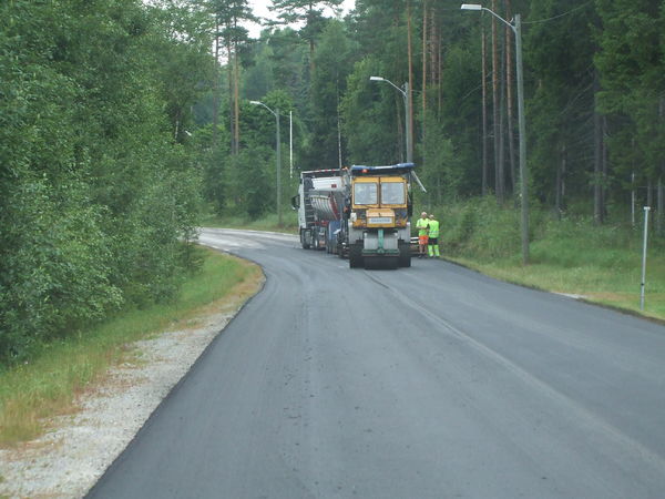 Asfaltlegging, Rømskog 2013 Foto: Rune Jørgesen Asfaltlegging, Rømskog 2013