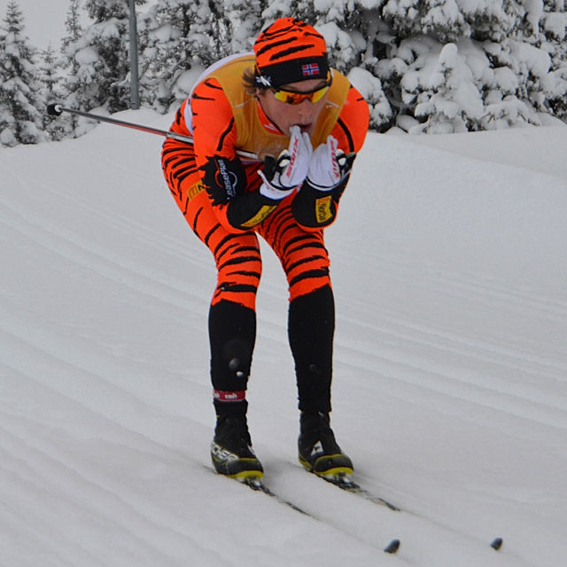 Christoffer Callesen, her i seieren i Næringslivsmesterskapet i 2014 Foto: Andrea Hagetrø/SkiAktiv.no