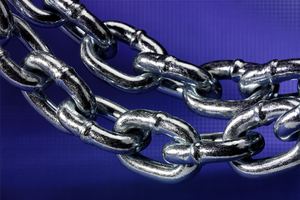 Two pieces of silver chain links Backgrounds
