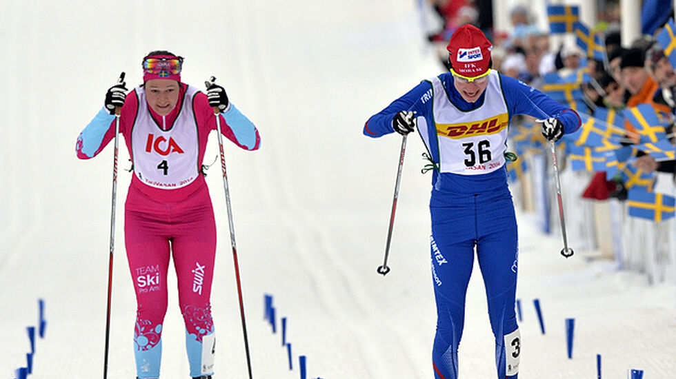 140222 Oxberg-MoraTjejVasanSofia Bleckur vinner TjejVasan fÃ¶re Britta Norgren JohanssonFoto Nisse Schmidt Nisse Schmidt