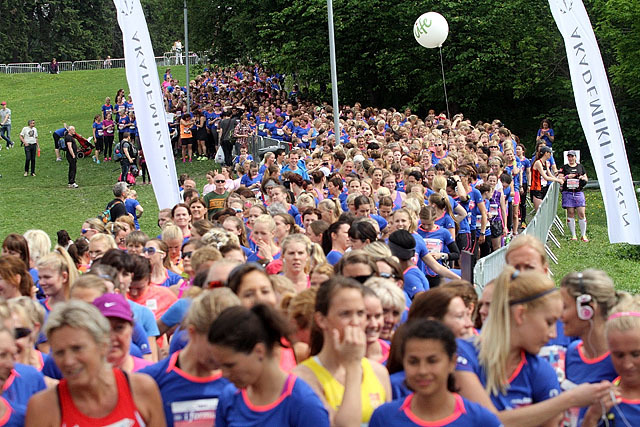 Klart for start på 10 km i Frognerparken i 2014. Foto: Heming Leira