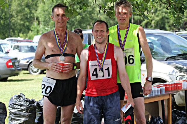 Tre beste på maraton i 2014. Foto: Oddvar Røsten