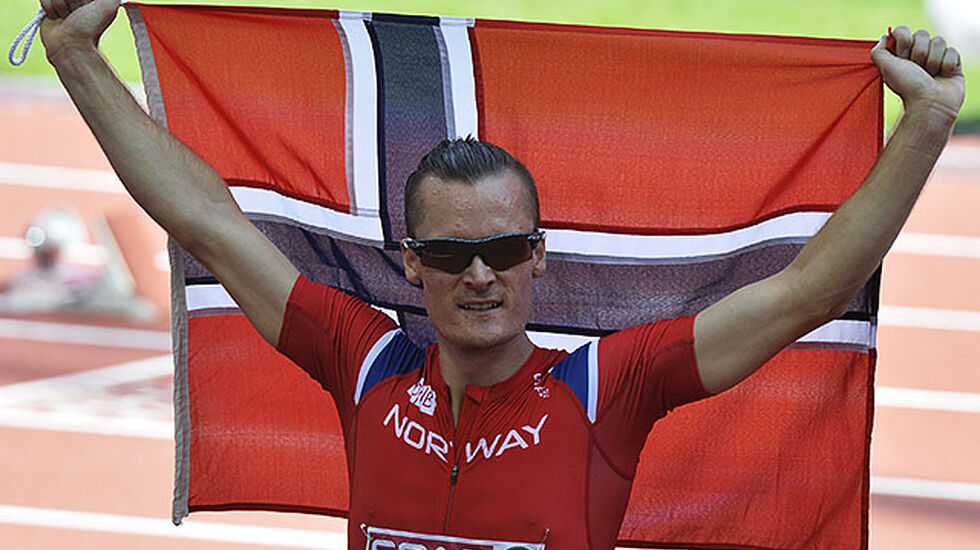 Sist Henrik Ingebrigtsen løp på Letzigrund stadion i Zürich kunne han juble for sølv i EM. Nå løp han meget offensivt i Diamond League-stevnet på samme bane. (Arkivfoto: Bjørn Johannessen) 