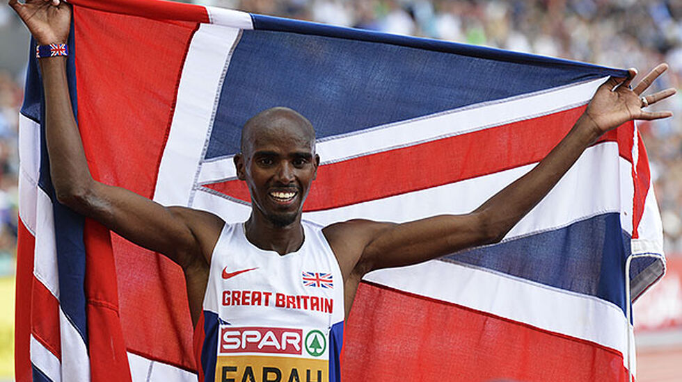 Mo Farah kunne juble for nok et internasjonalt mesterskapsgull på 10 000 m. (Arkivfoto: Bjørn Johannessen) 