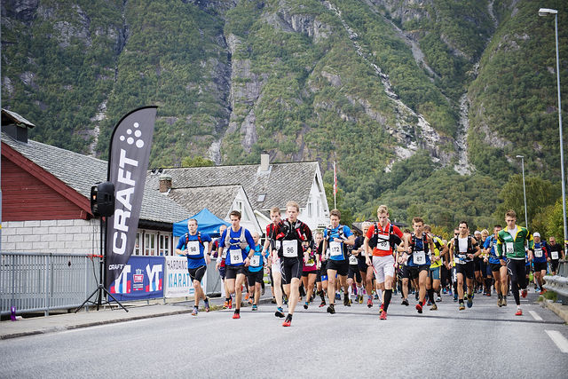 The start of Hardangervidda Marathon is in Eidfjord. Photo by Agurtxane Concellon