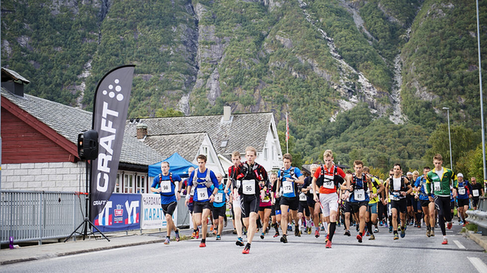 The start of Hardangervidda Marathon is in Eidfjord. Agurtxane Concellon/Xtremeidfjor