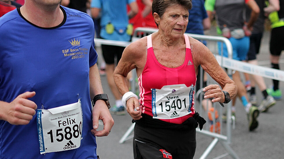 Arkivfoto: Vera Nystad fra Oslo Maraton 2014. Fotograf: Oddvar Røsten