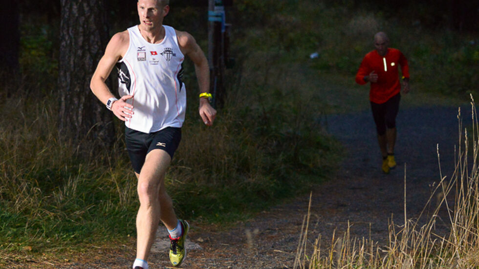 Hans Christian Fløystad vinner Skjennungstua Opp i 2014 og setter løyperekord. Foto: Lasse Wilhelmsen