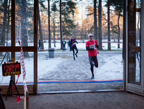 Målgang i Nyttårsløpet i 2014. Foto: Georg Bryn