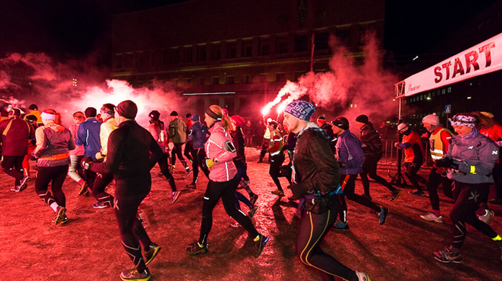Fra det første Winterrun i Oslo 2015. Foto: Erling Pande Braathen