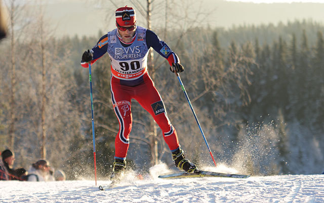 Martin Johnsrud Sundby i aksjon på Lillehammer. Martin Johnsrud Sundby i aksjon på Lillehammer.