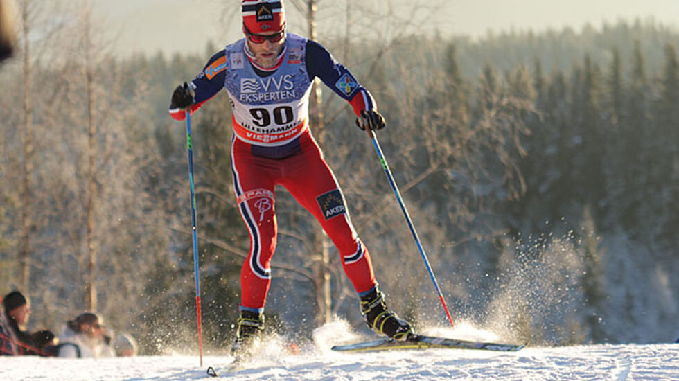 Martin Johnsrud Sundby i aksjon på Lillehammer.