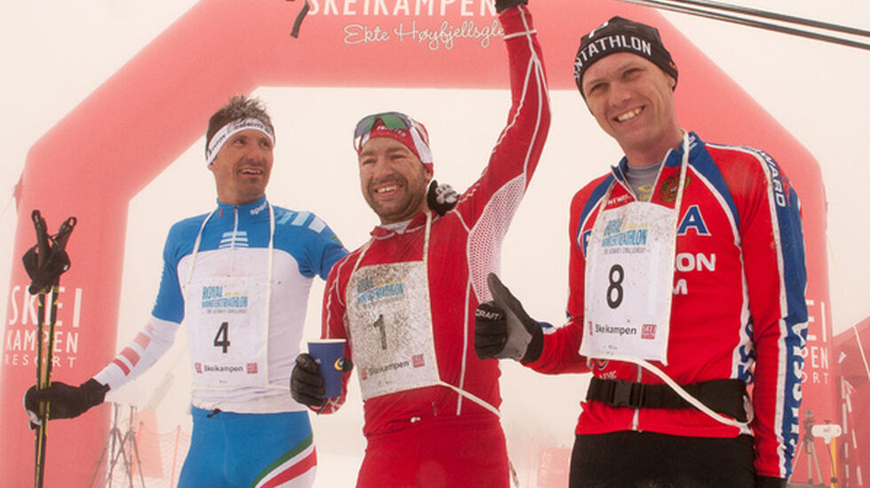 Italienske Daniel Antonioli kom på 3. plass etter Tor Halvor Bjørnstad-Tuveng og russiske Pavel Andreev. Foto: Jon Gunnar Henriksen 