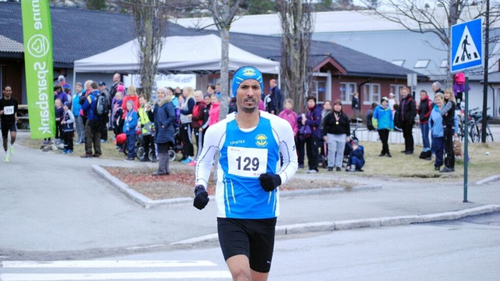 Vinneren av Hitraløpet på 6,7 km, Ebrahim Abdulaziz, Strindheim IL