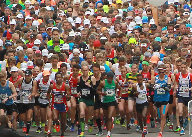 Stockholm Marathon i 2015. Foto: Kjell Vigestad