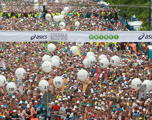Starten for Stockholm Marathon vil være på samme sted som tidligere. (Foto: Kjell Vigestad)