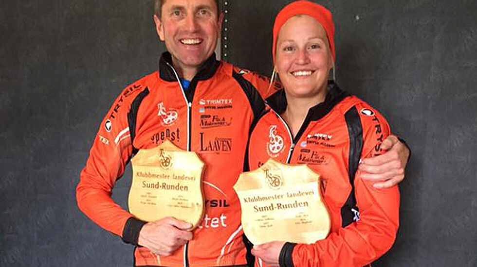 Kjetil Flenvold og Oda Røgholt vant Trysil SK's klubbmesterskap på landeveien for 2015. (Arrangørfoto)