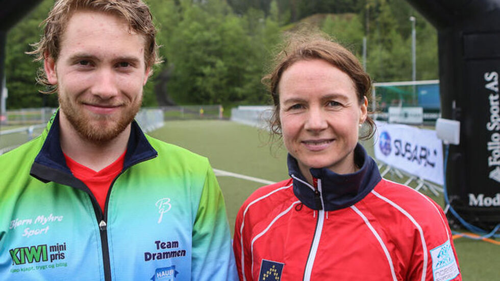 Vinnerne av Oppegårdmila 2015: Martin Kristiansen og Marianne Helgheim. Foto: Johnny Syversen