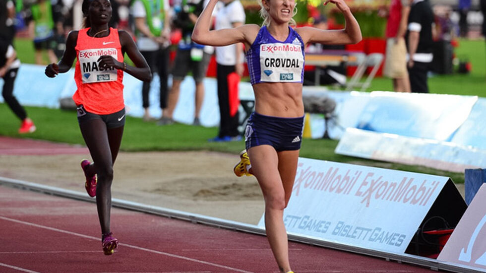 Karline Bjerkeli Grøvdal kunne juble for pers etter en meget sterk avslutning. (Foto: Erling Pande Braathen)