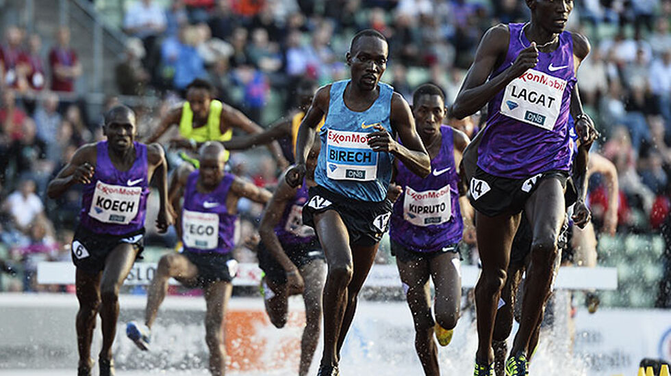 Fra 3000m hinder på Bislett Games i 2015  Foto: Bjørn Johannessen