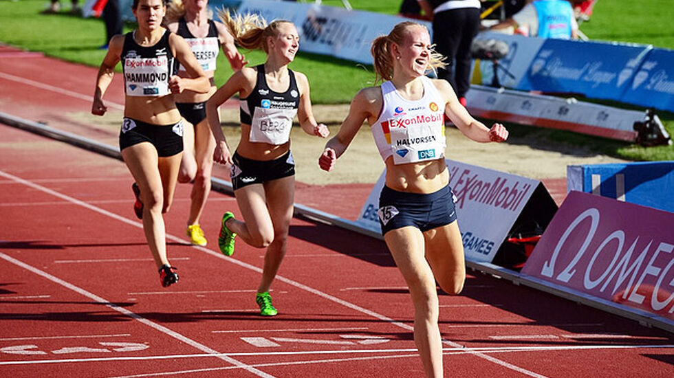 Ingrid Halvorsen Folvik var raskest av de norske jentene på 1500 m. (Foto: Erling Pande Braathen)