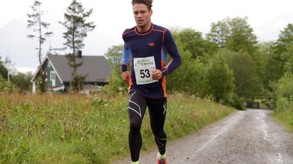 Ådne Andersen tok en klar seier i det første Aktivløpet som blei arrangert på Hareid i dag