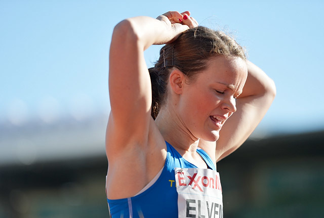 Yngvild Elvemo har løpt flere gode 800 metere i år. (Foto: Bjørn Johannessen)