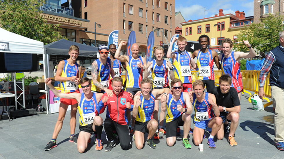 Malm IL/Selsbakk IF var raskeste lag i St. Olavloppet 2015 med tida 18.25.38. (Foto: Arne Brunes)