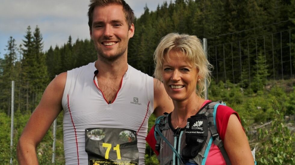 Vinnerne Erik Sagvolden og Rita Nordsveen fotografert før start. De var jo favoritter.