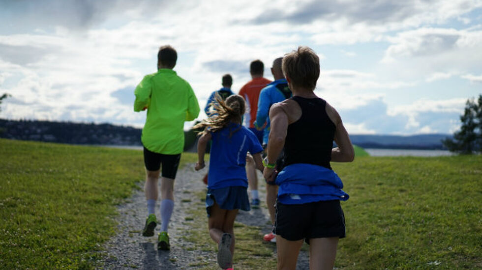 Prøveløping før løpet. Foto: Frode Klevstul