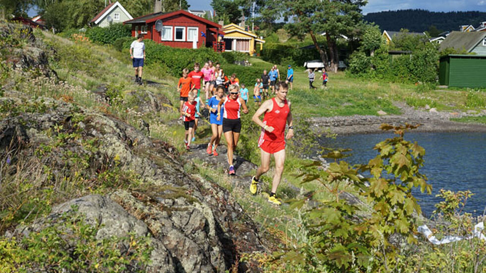 Løping på Lindøya. Foto: Frode Klevstul
