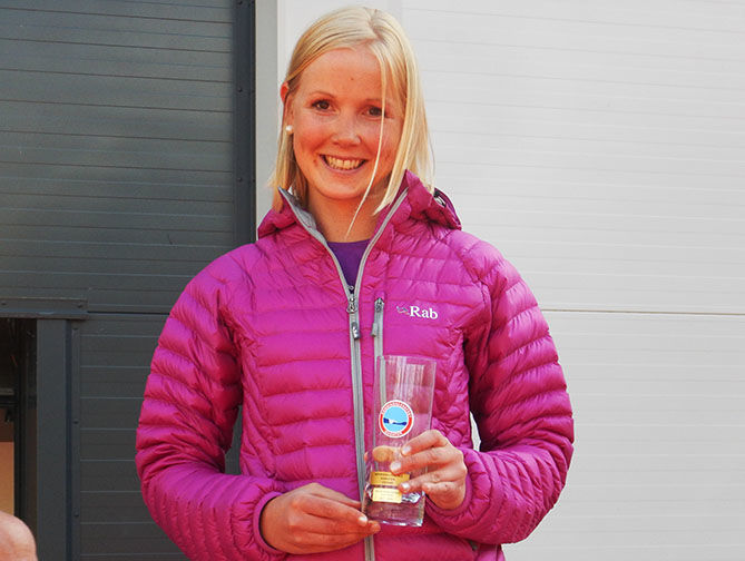 Ragnhild Susanne Molland som i fjor sette løyperekord på maraton med tida 3.08.42