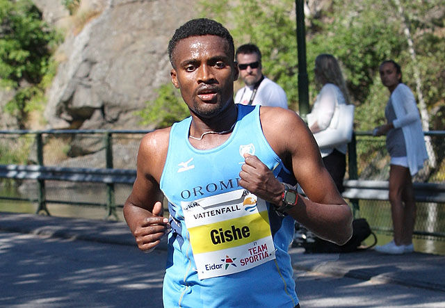 Gishe Abdi Wako er en gjenganger i teten når det konkurreres i løping på Lillehammer. (Arkivfoto: Kjell Vigestad)