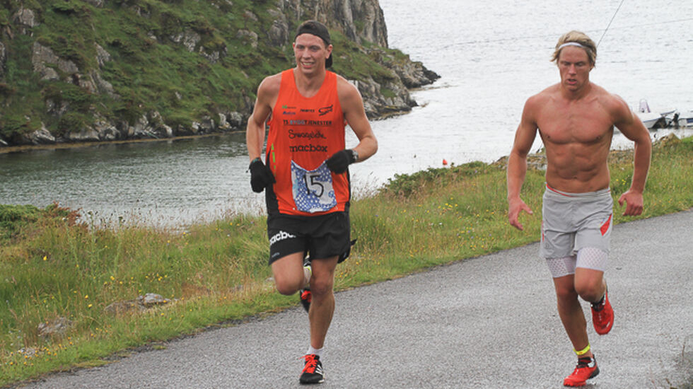 Håvard Austevoll (t.v.), Spirit Stavanger, satte løyperekord på maraton. Foto: Jan Ringheim