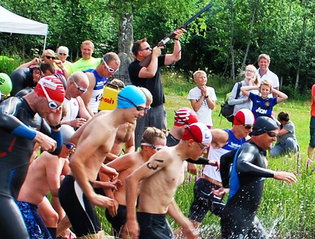 Starten på årets Kjerrathlon. Foto: Hans Edgar Rakeie