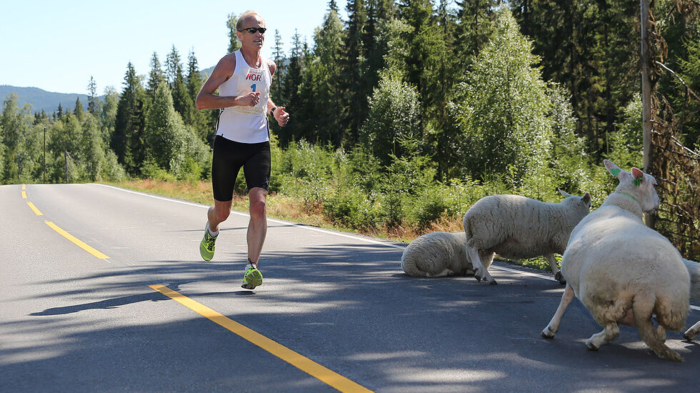 Pål Simonsen i klar ledelse ved 11 kilometer (foto: Bjørn Hytjanstorp).