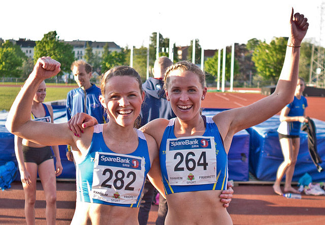Hedda Hynne (til høyre) løp på 2.02,74 og Yngvild Elvemo på 2.02,87. (Arkivfoto: Helge Langen) 